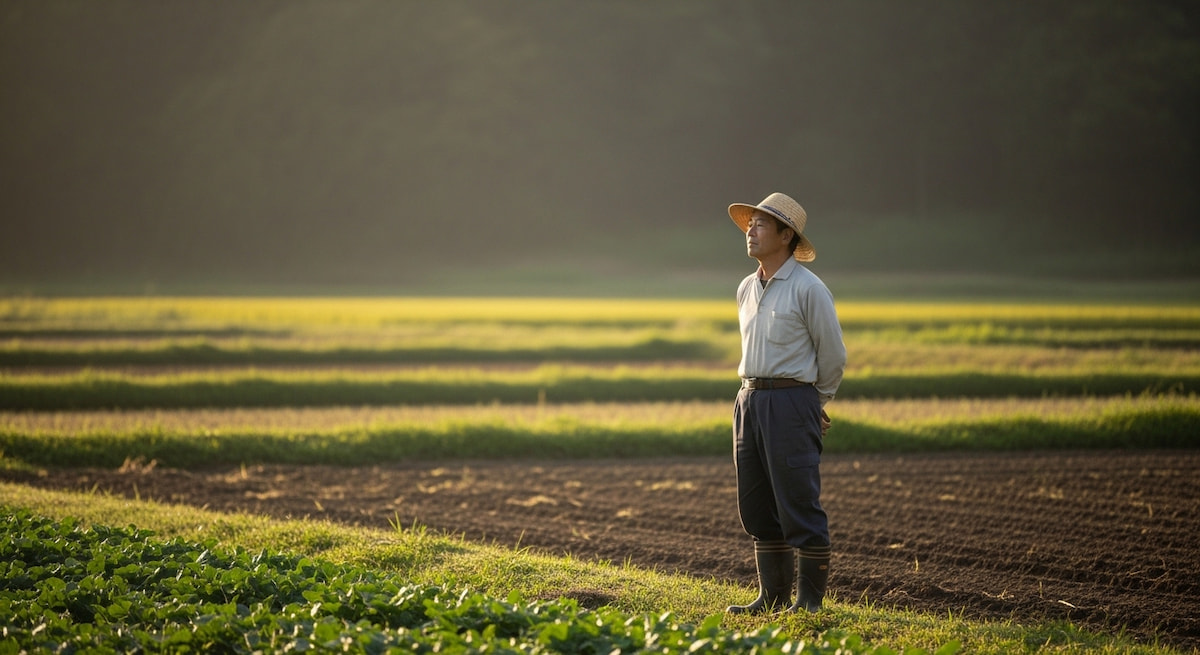 畑とノートに向き合う静かな時間